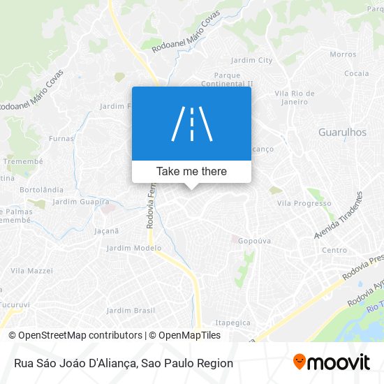 Rua Sáo Joáo D'Aliança map