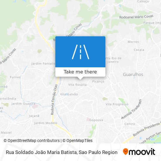 Mapa Rua Soldado João Maria Batista