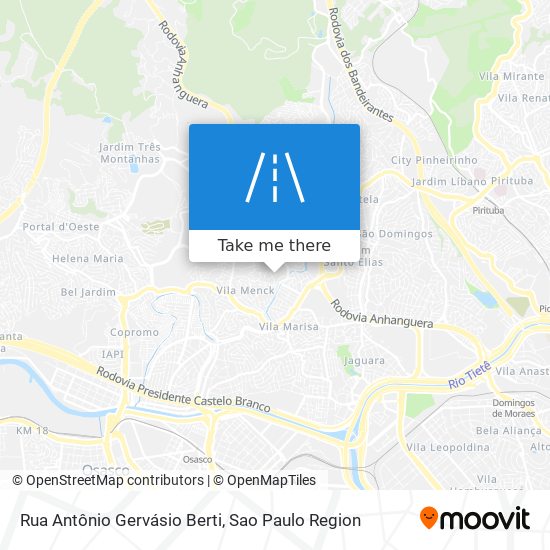 Rua Antônio Gervásio Berti map