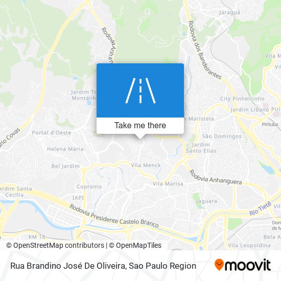 Mapa Rua Brandino José De Oliveira
