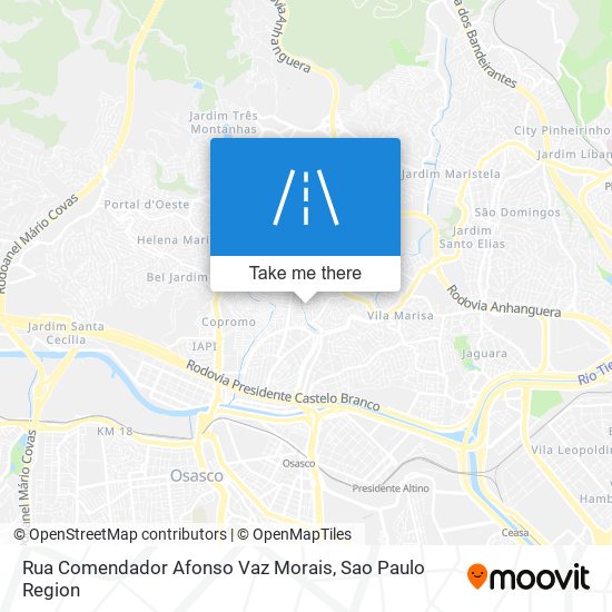 Mapa Rua Comendador Afonso Vaz Morais