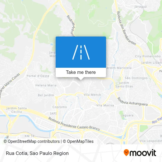 Rua Cotia map