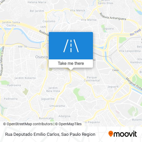 Mapa Rua Deputado Emílio Carlos