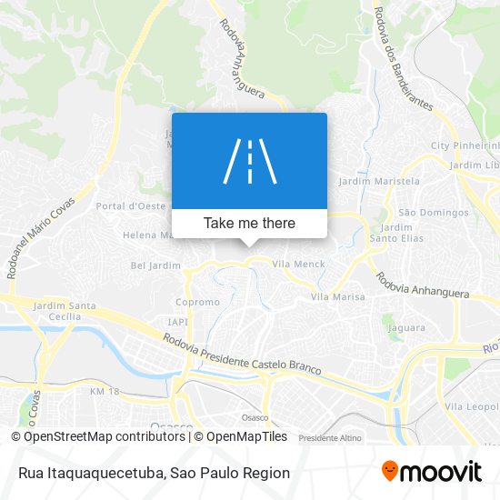 Mapa Rua Itaquaquecetuba