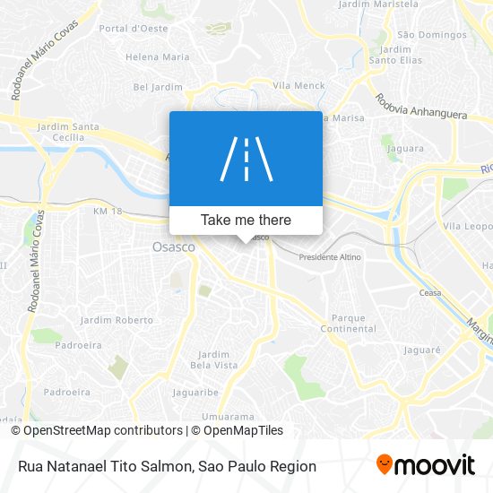 Mapa Rua Natanael Tito Salmon