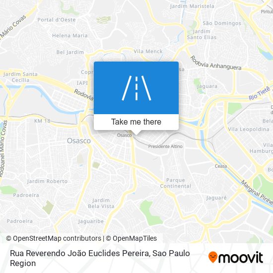 Mapa Rua Reverendo João Euclides Pereira
