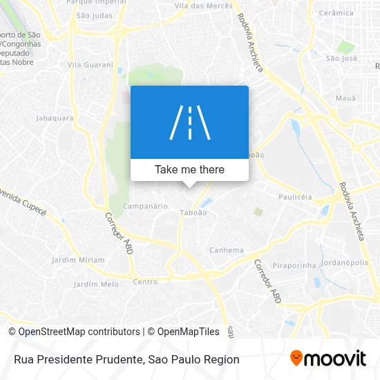 Rua Presidente Prudente map