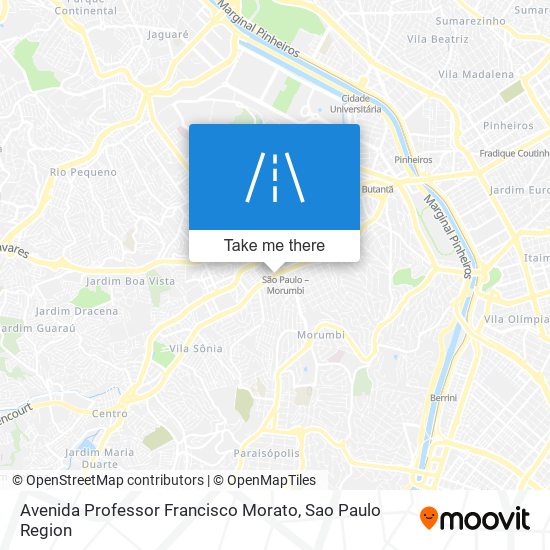 Mapa Avenida Professor Francisco Morato