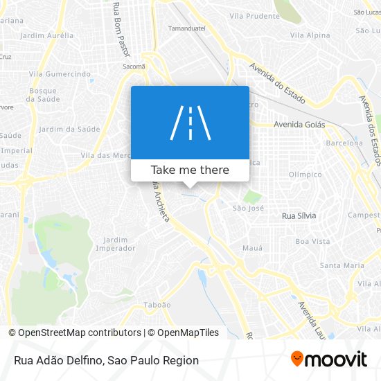 Mapa Rua Adão Delfino