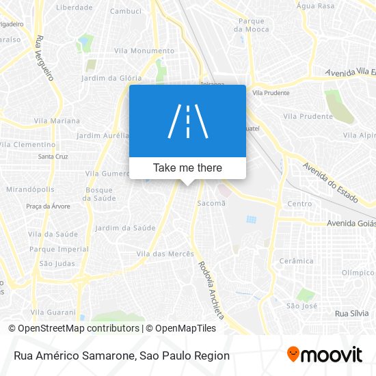 Mapa Rua Américo Samarone