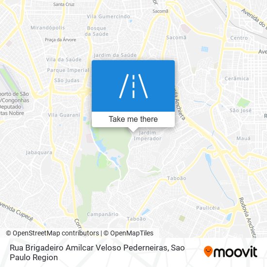 Mapa Rua Brigadeiro Amilcar Veloso Pederneiras