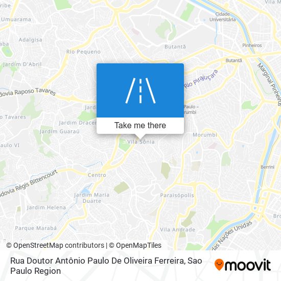 Mapa Rua Doutor Antônio Paulo De Oliveira Ferreira