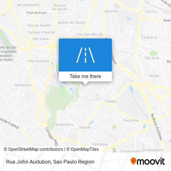 Rua John Audubon map