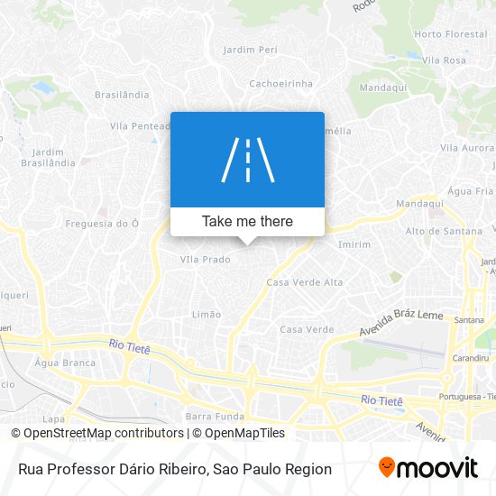 Mapa Rua Professor Dário Ribeiro