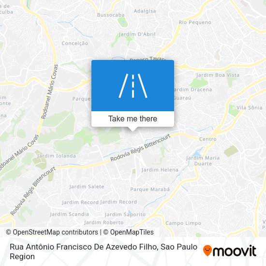 Rua Antônio Francisco De Azevedo Filho map