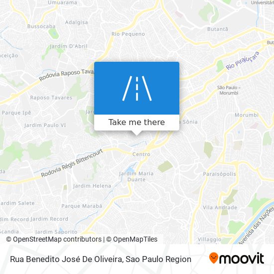 Mapa Rua Benedito José De Oliveira