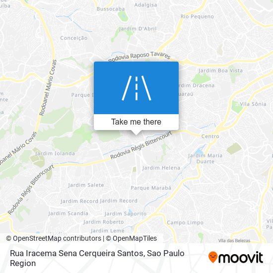 Mapa Rua Iracema Sena Cerqueira Santos