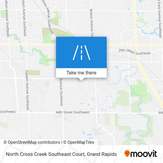 Mapa de North Cross Creek Southeast Court