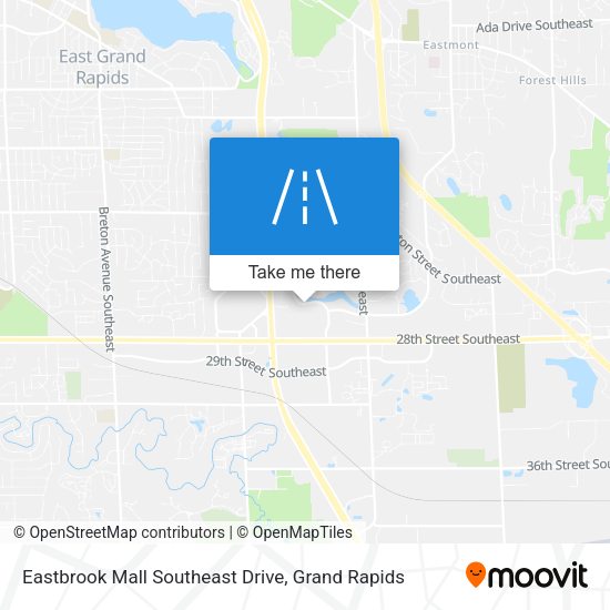 Eastbrook Mall Southeast Drive map