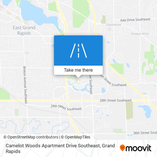 Camelot Woods Apartment Drive Southeast map