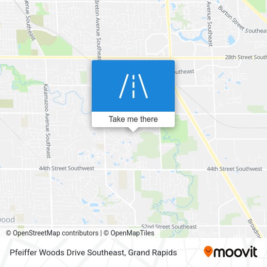 Mapa de Pfeiffer Woods Drive Southeast