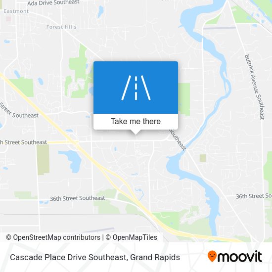Cascade Place Drive Southeast map