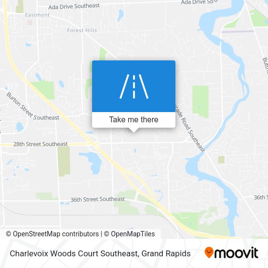 Charlevoix Woods Court Southeast map