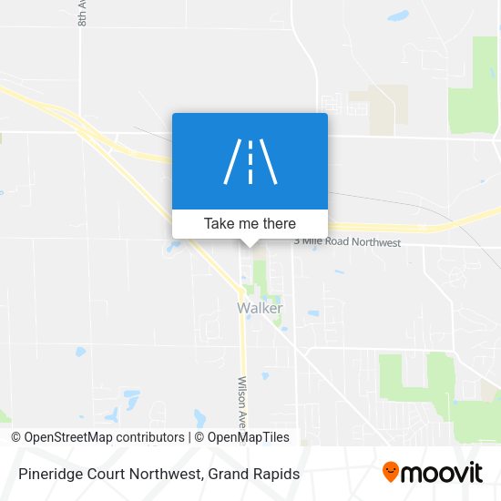 Mapa de Pineridge Court Northwest