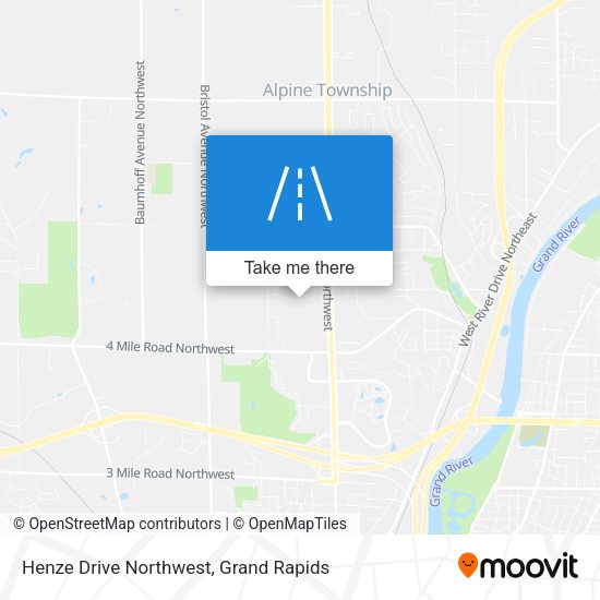 Henze Drive Northwest map