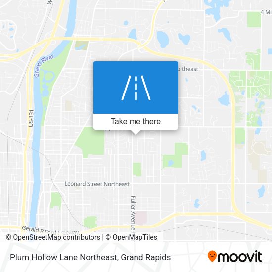 Plum Hollow Lane Northeast map