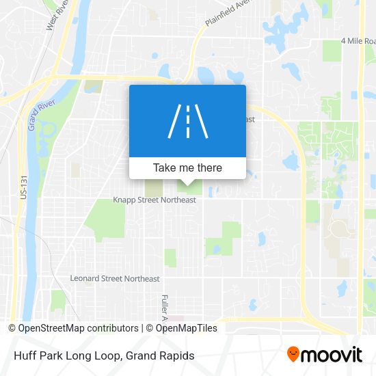 Huff Park Long Loop map