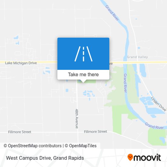 Mapa de West Campus Drive