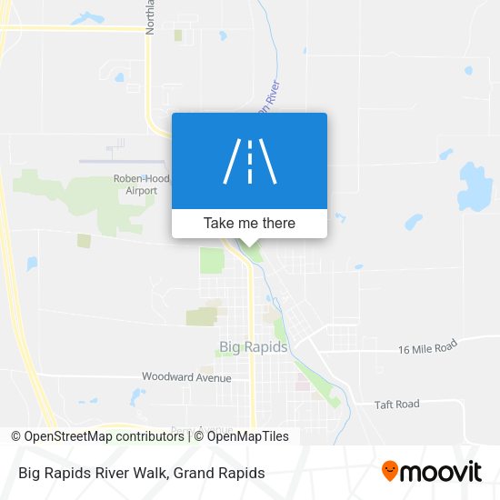 Big Rapids River Walk map