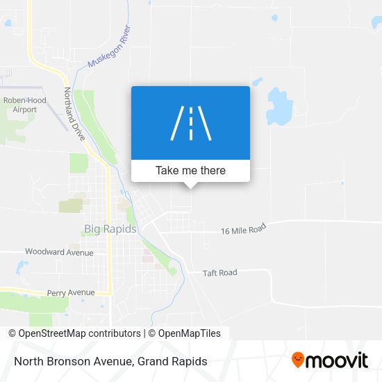 North Bronson Avenue map