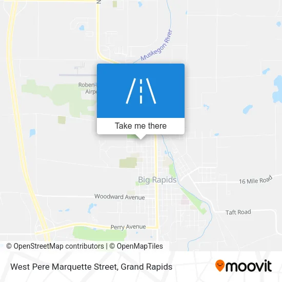 West Pere Marquette Street map