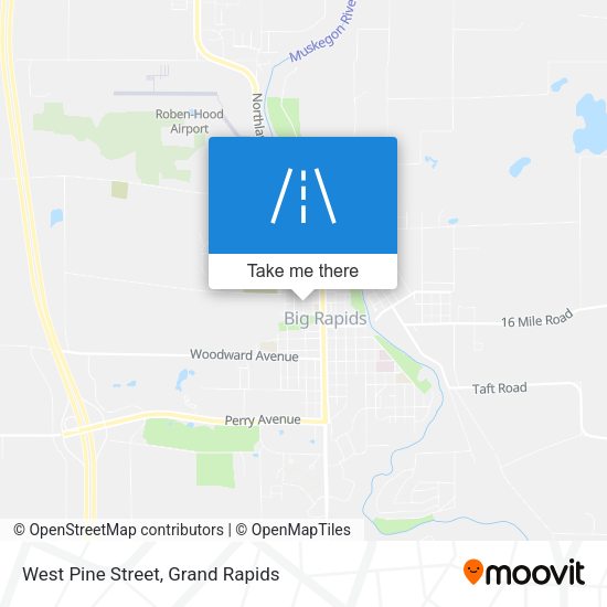 West Pine Street map