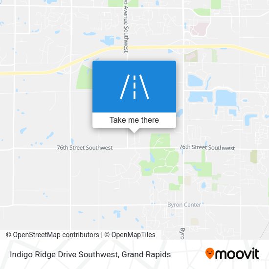 Indigo Ridge Drive Southwest map