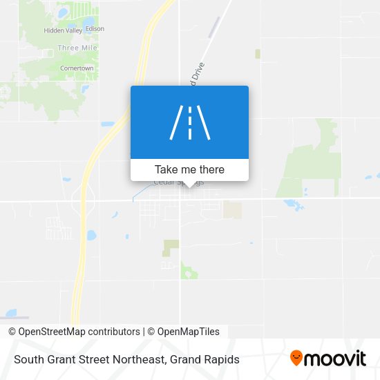 Mapa de South Grant Street Northeast