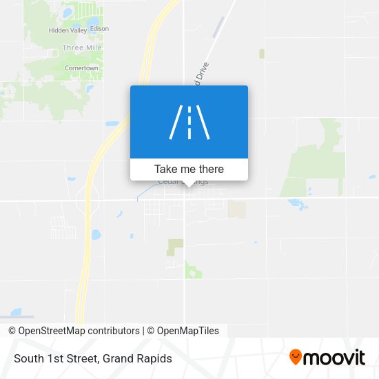 South 1st Street map