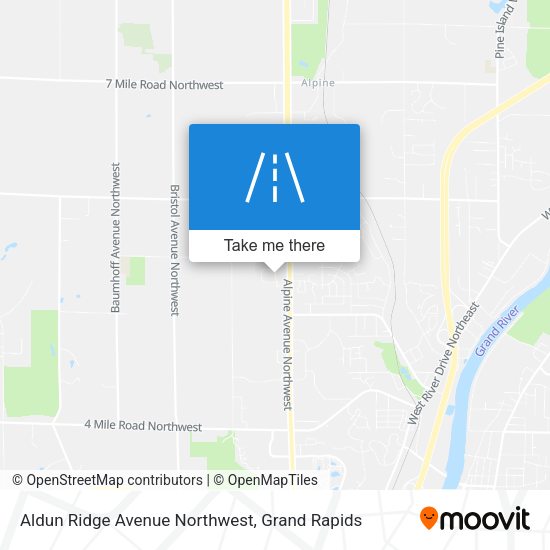 Mapa de Aldun Ridge Avenue Northwest