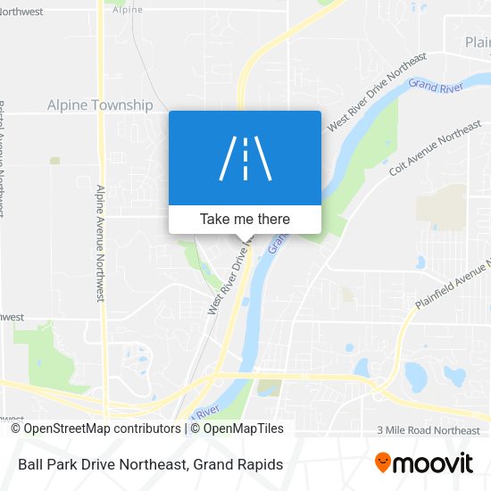 Ball Park Drive Northeast map