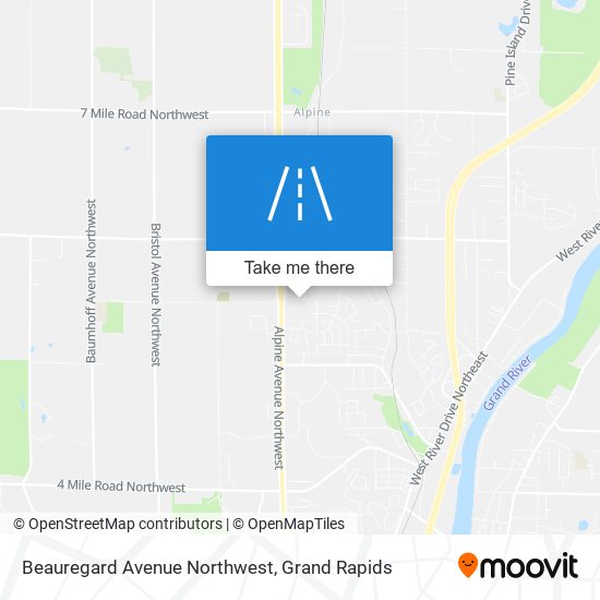 Beauregard Avenue Northwest map