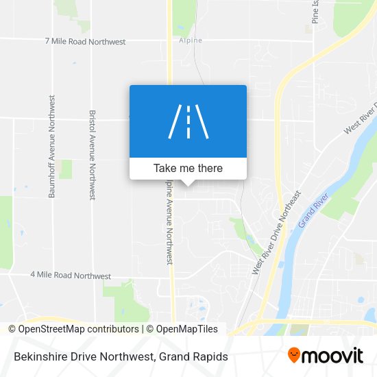 Bekinshire Drive Northwest map