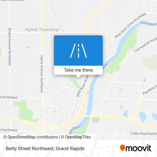 Betty Street Northeast map