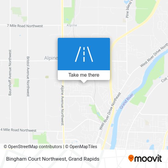 Mapa de Bingham Court Northwest