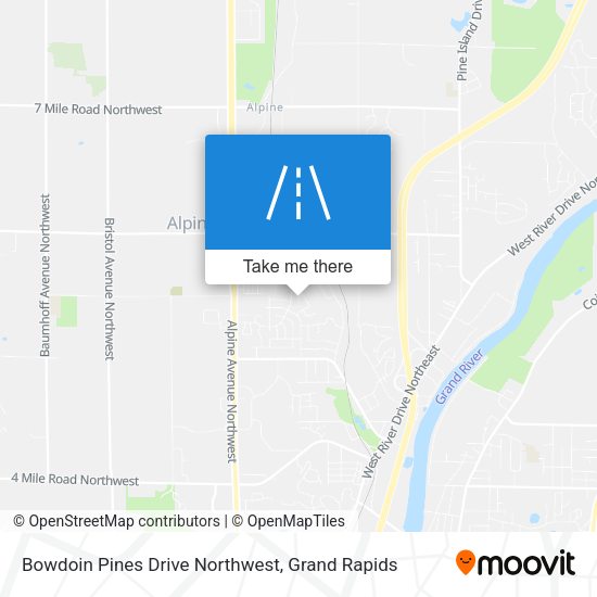 Mapa de Bowdoin Pines Drive Northwest
