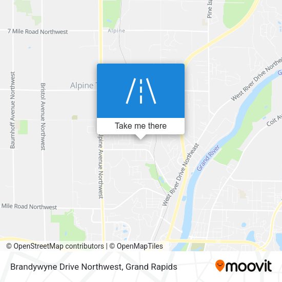Mapa de Brandywyne Drive Northwest