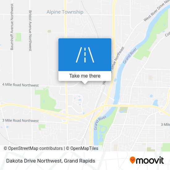 Dakota Drive Northwest map