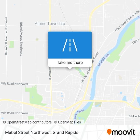 Mabel Street Northwest map