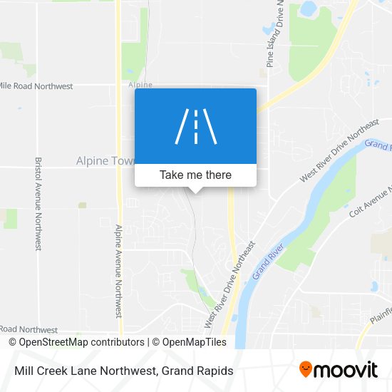 Mapa de Mill Creek Lane Northwest